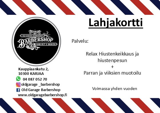 Relax Hiustenleikkaus ja hiustenpesun