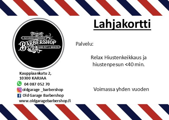 Relax Hiustenleikkaus ja hiustenpesun